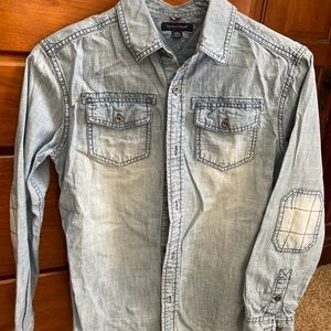 Boys’ Faded Denim Button-Up Shirt